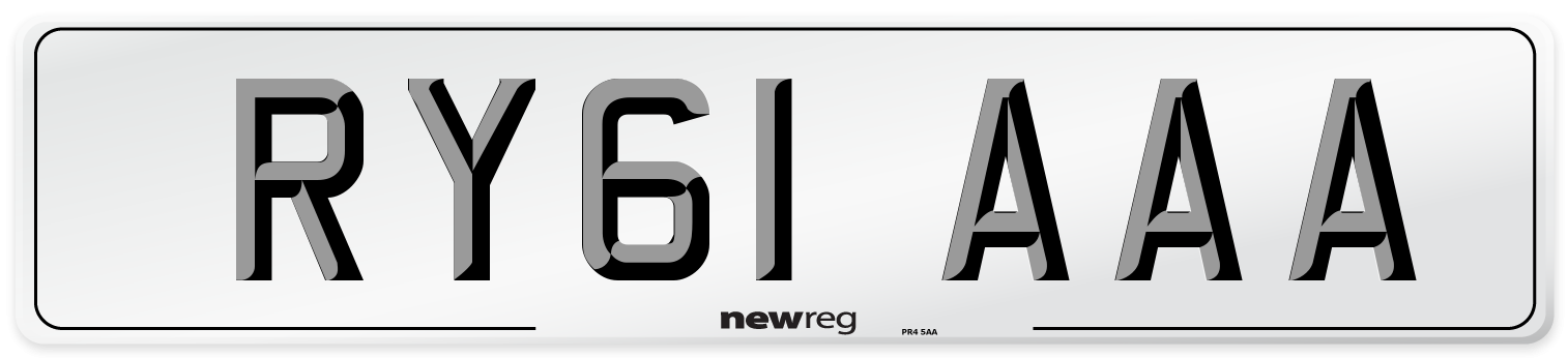 RY61 AAA Number Plate from New Reg